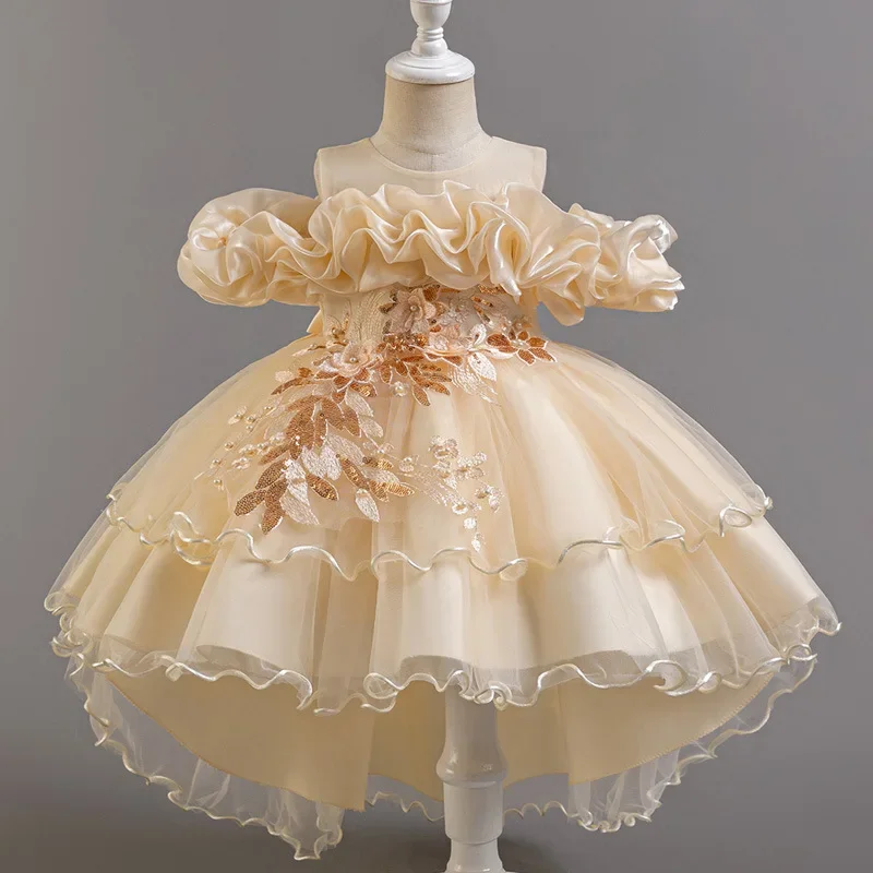 Fashion Flower Girl Dresses fo - Lace Ribbon Trim ulasan dan harga