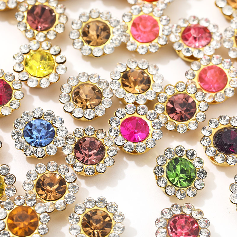 1000PCS 10mm Sunflower Claw Rh - Sew On Rhinestone ulasan dan harga