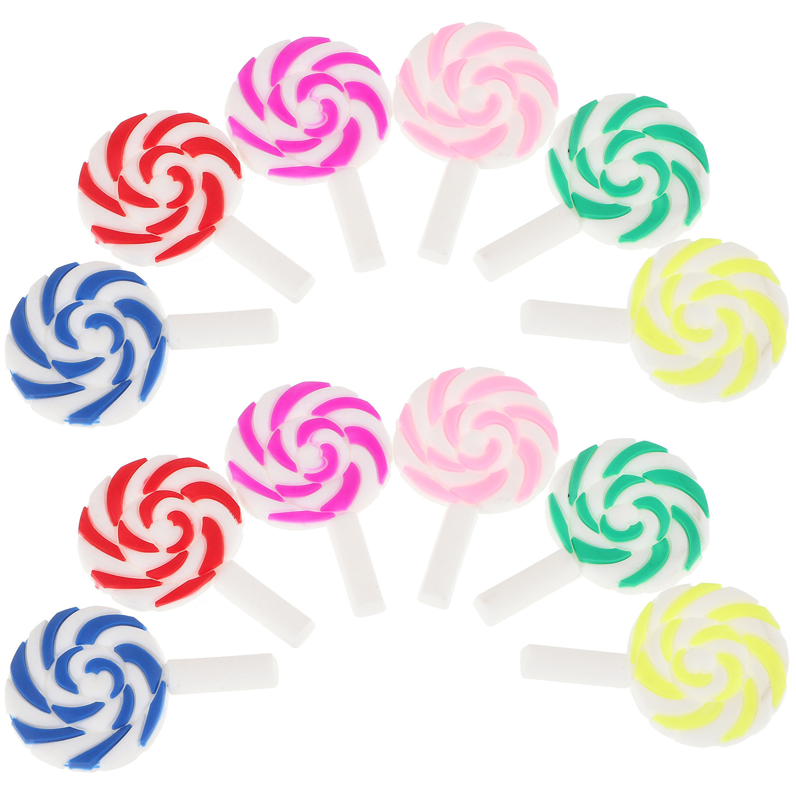 36Pcs Vibrant Rainbow Lollipop - Craft Embellishments ulasan dan harga
