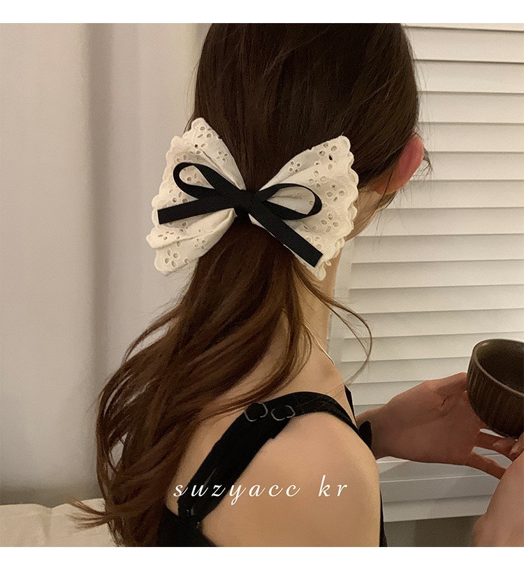 French retro double layered bo - Lace Ribbon Trim ulasan dan harga