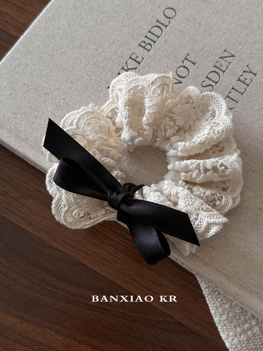 French retro double layered bo - Lace Ribbon Trim ulasan dan harga