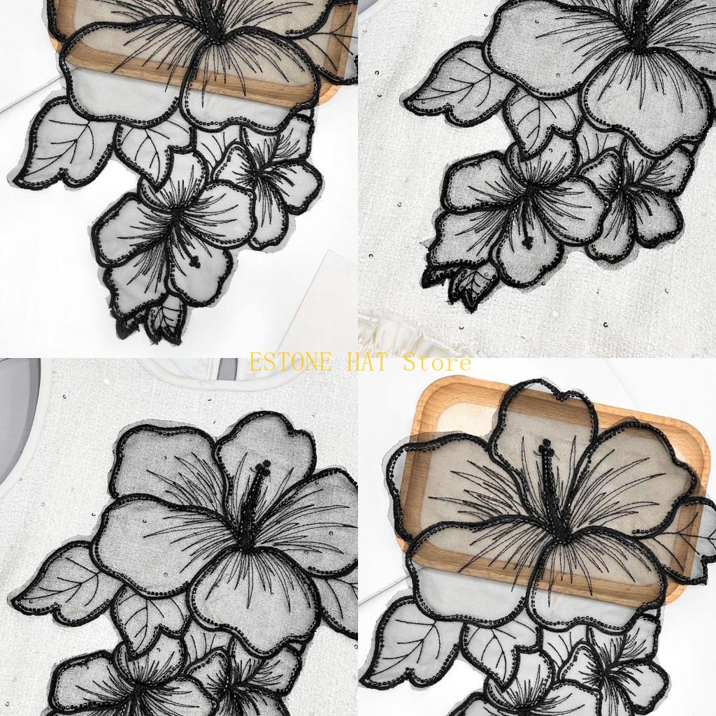 49MF Eye-Catching Flower Tulle - Applique Patch Flower ulasan dan harga
