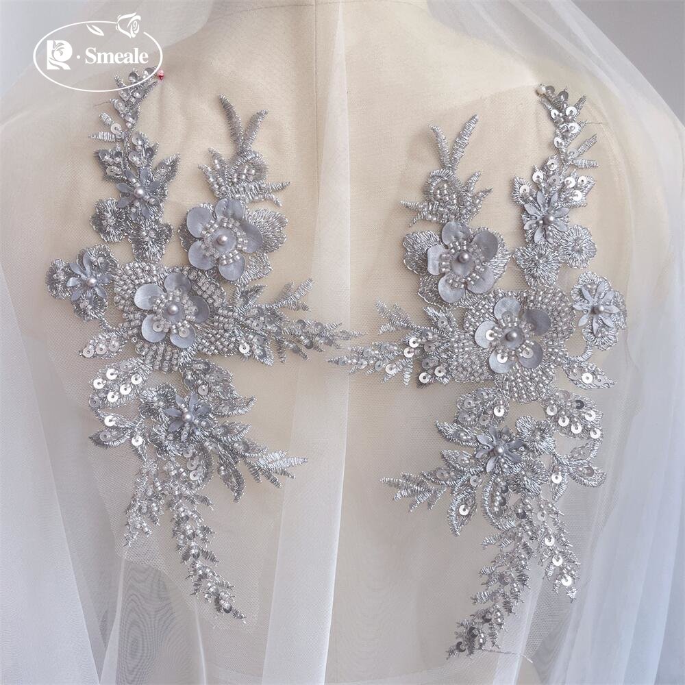 2PCS/1Pair New 12 Colors Sequi - Applique Patch Flower ulasan dan harga