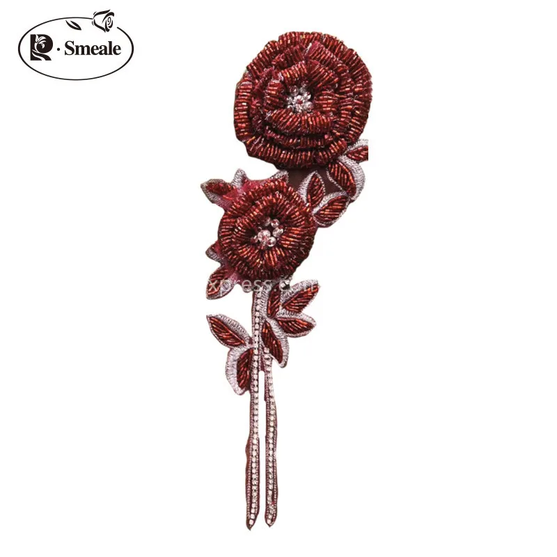 NEW Multicolor Handmade Beaded - Applique Patch Flower ulasan dan harga