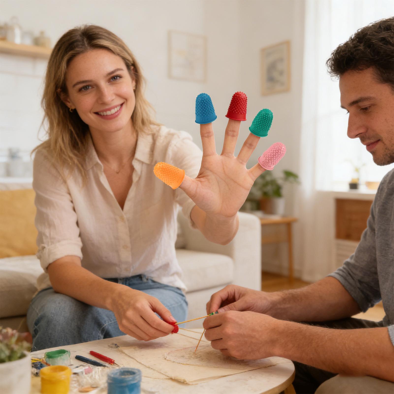 Finger Grips Rubber Reusable P - Embroidery Craft ulasan dan harga