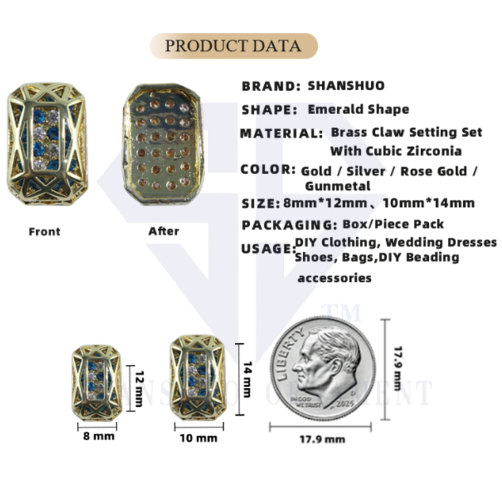 SS Copper-Set CZ Claw Setting  - Sew On Rhinestone ulasan dan harga