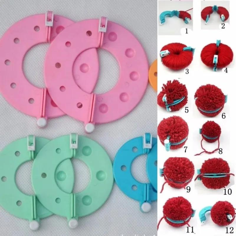8PCS 4Sizes Fluff Ball Weaver  - Pom Pom Maker Tool ulasan dan harga