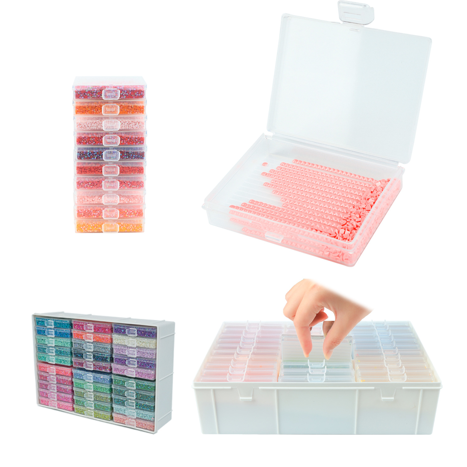 Diamond Painting Art Trays Set - Craft Embellishment Storage ulasan dan harga