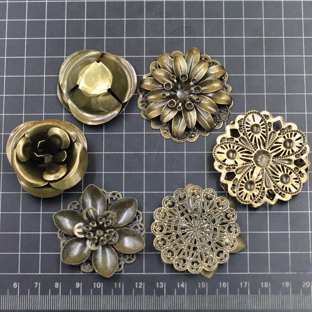 6Pcs Embellishments Combinatio - Craft Embellishments ulasan dan harga