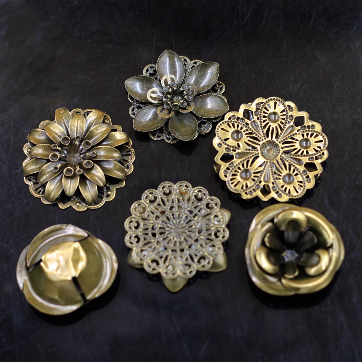 6Pcs Embellishments Combinatio - Craft Embellishments ulasan dan harga