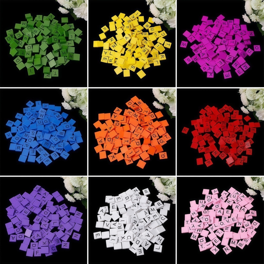 100PCS  Wooden Letter Cubes fo - Craft Embellishments ulasan dan harga