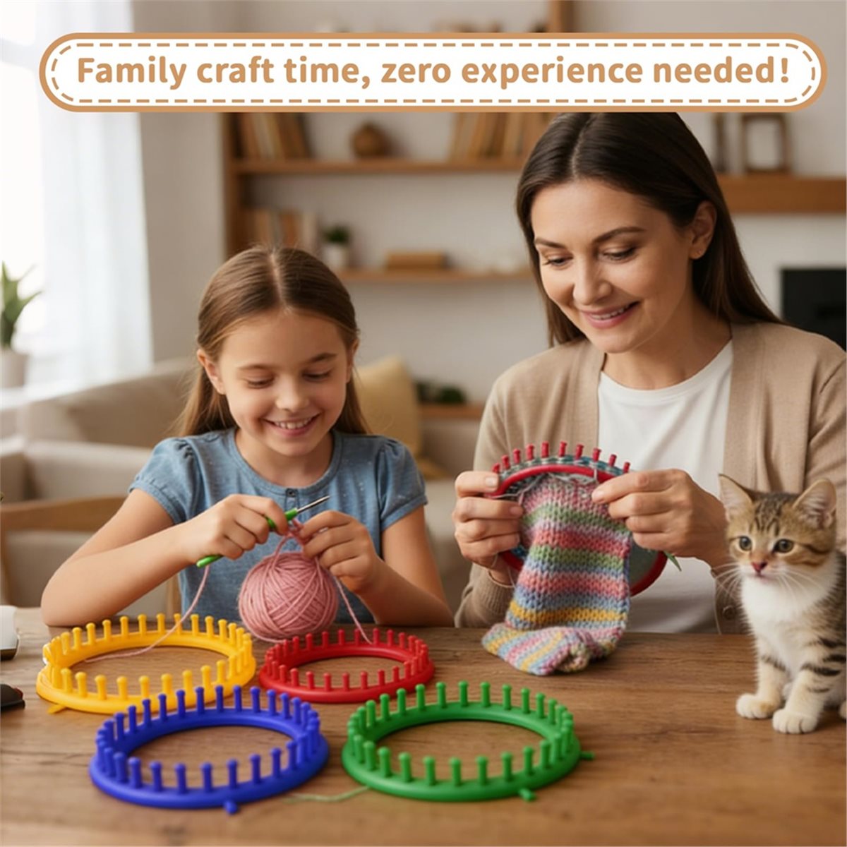 Light Weight Knitting Kit with - Pom Pom Maker Tool ulasan dan harga