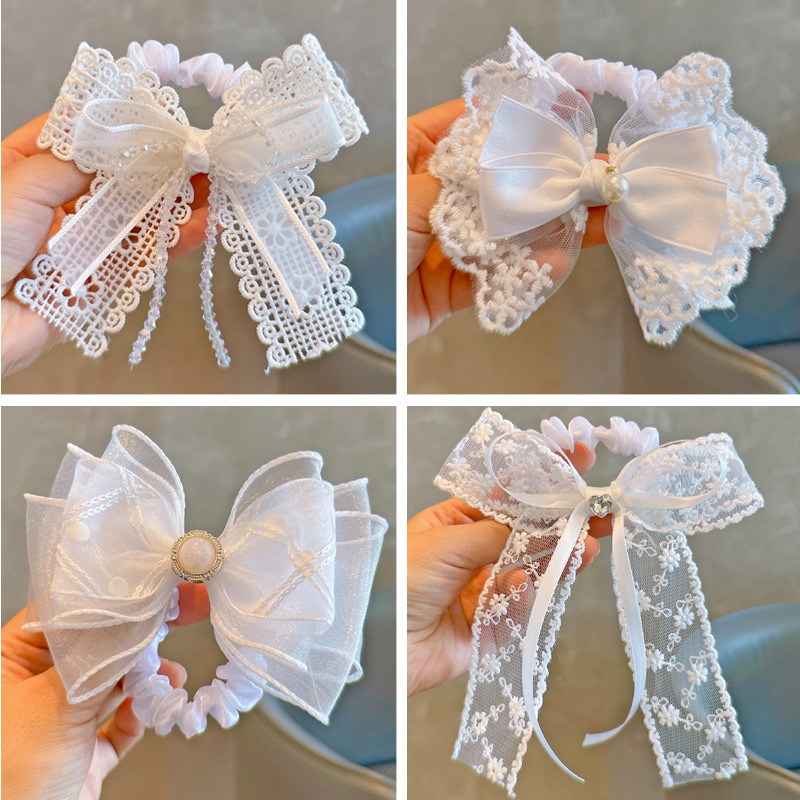 Elastic Hair Ties White Lace B - Tassel Fringe Trim ulasan dan harga