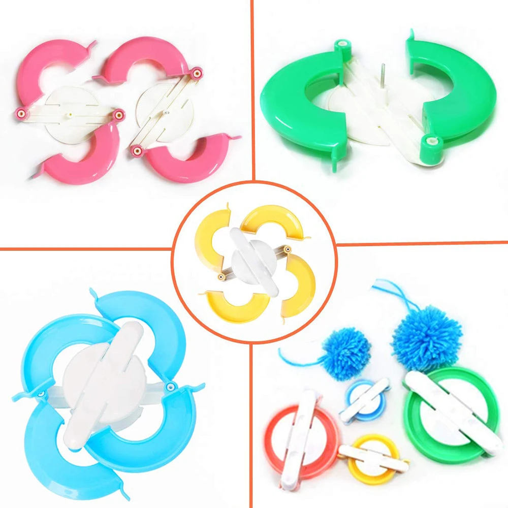4-Size Pom Pom Maker Kit with  - Pom Pom Maker Tool ulasan dan harga