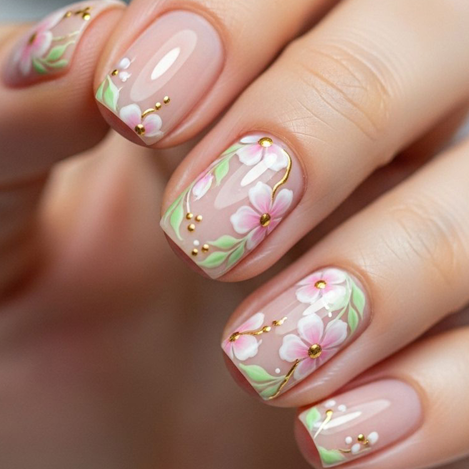 Short Medium fake nails for wo - Embroidery Embellishments ulasan dan harga