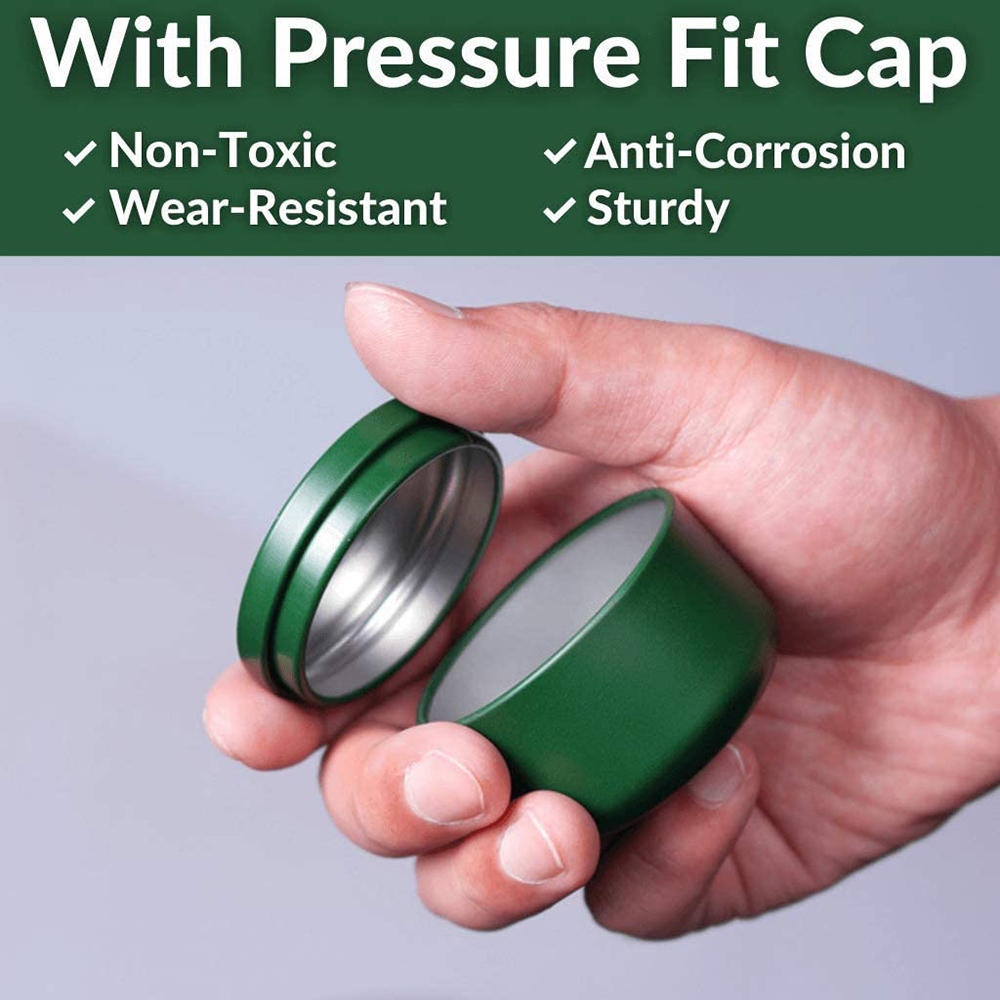Tea Can with Airtight Lids Tin - Craft Embellishment Storage ulasan dan harga