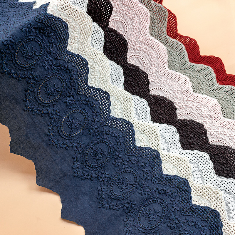 2Yards Colorful  Cotton Embroi - Lace Ribbon Trim ulasan dan harga