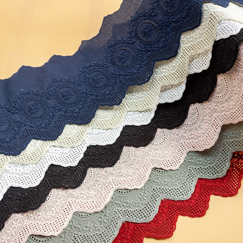 2Yards Colorful  Cotton Embroi - Lace Ribbon Trim ulasan dan harga