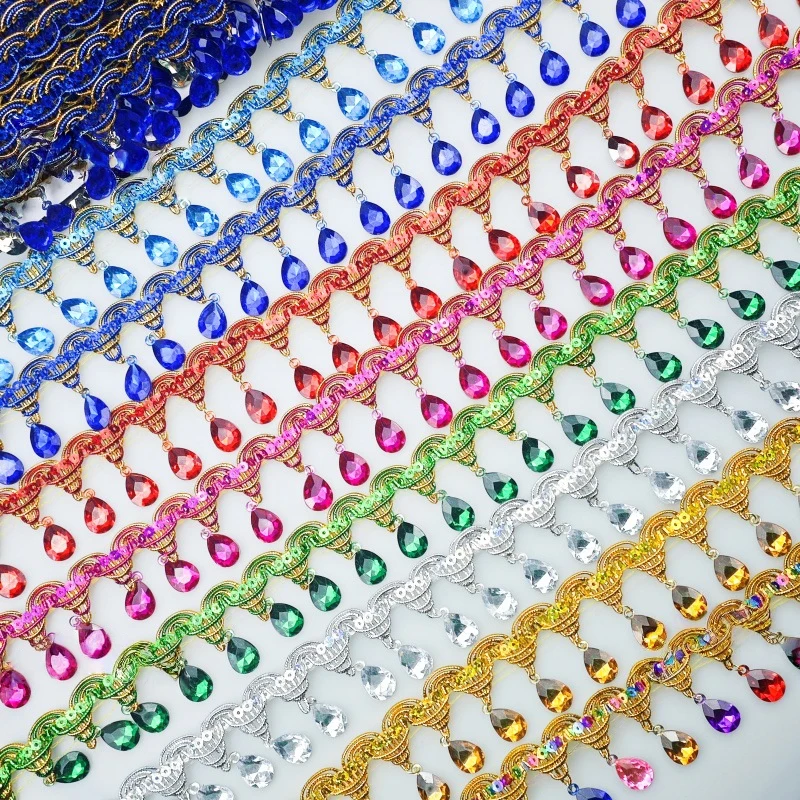 Rhinestone Fringe Tassel Lace  - Tassel Fringe Trim ulasan dan harga