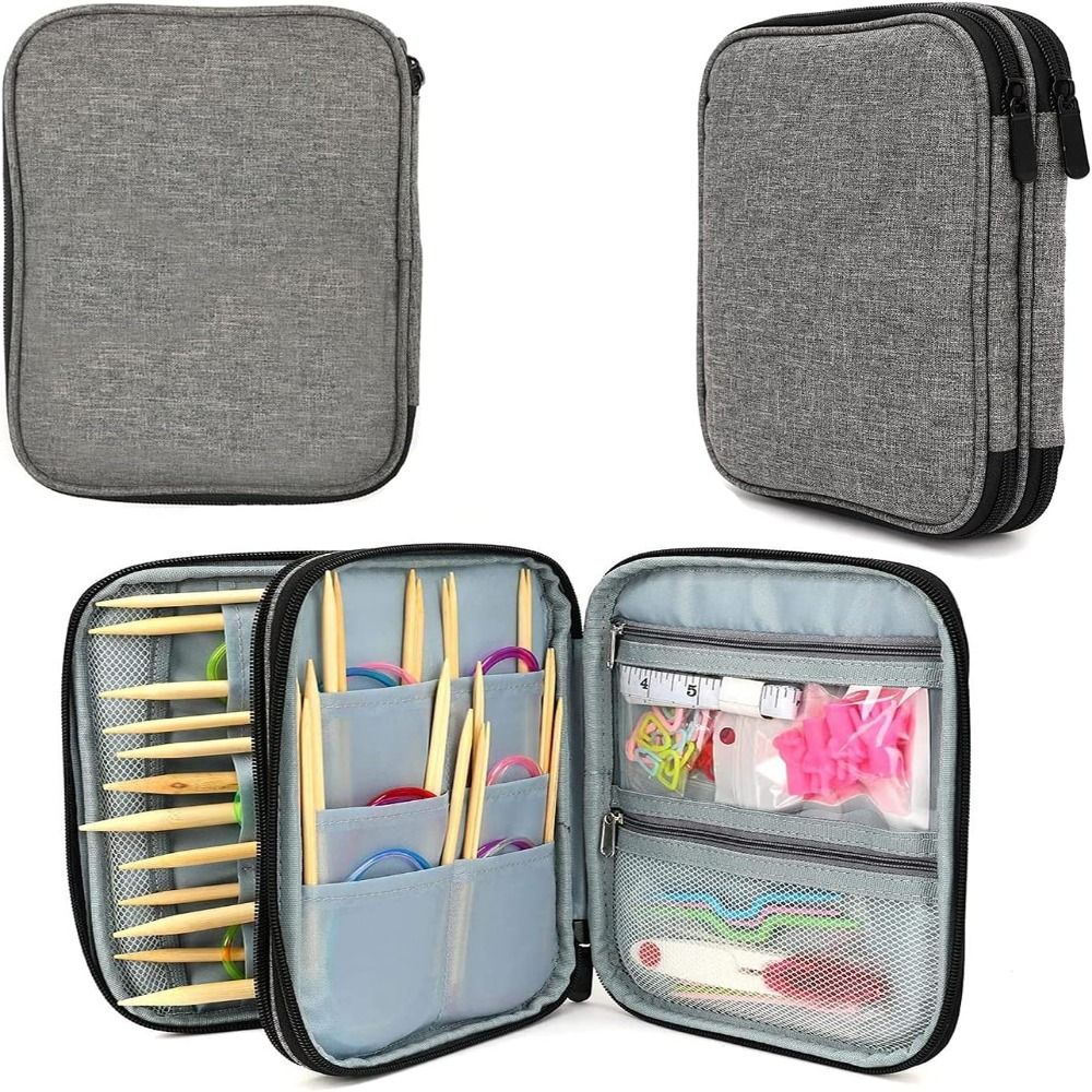 Knitting Needle Case, Portable - Craft Embellishment Storage ulasan dan harga