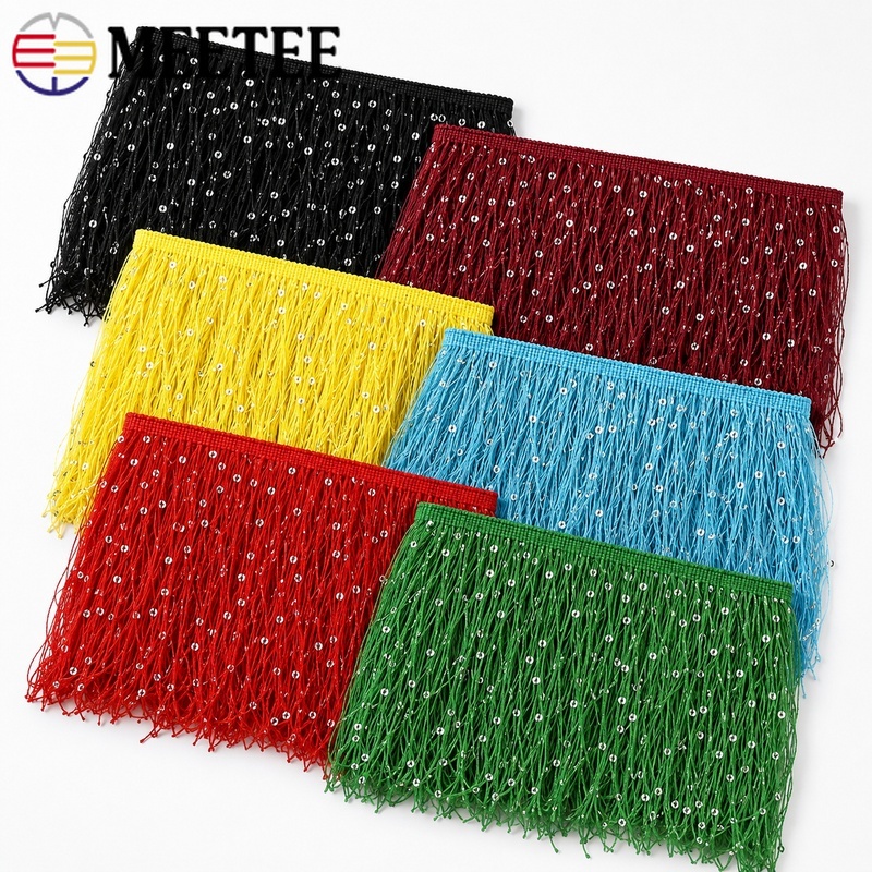 2/5/10M 20cm Sequin Fringe Tas - Fringe Ribbon Sewing ulasan dan harga