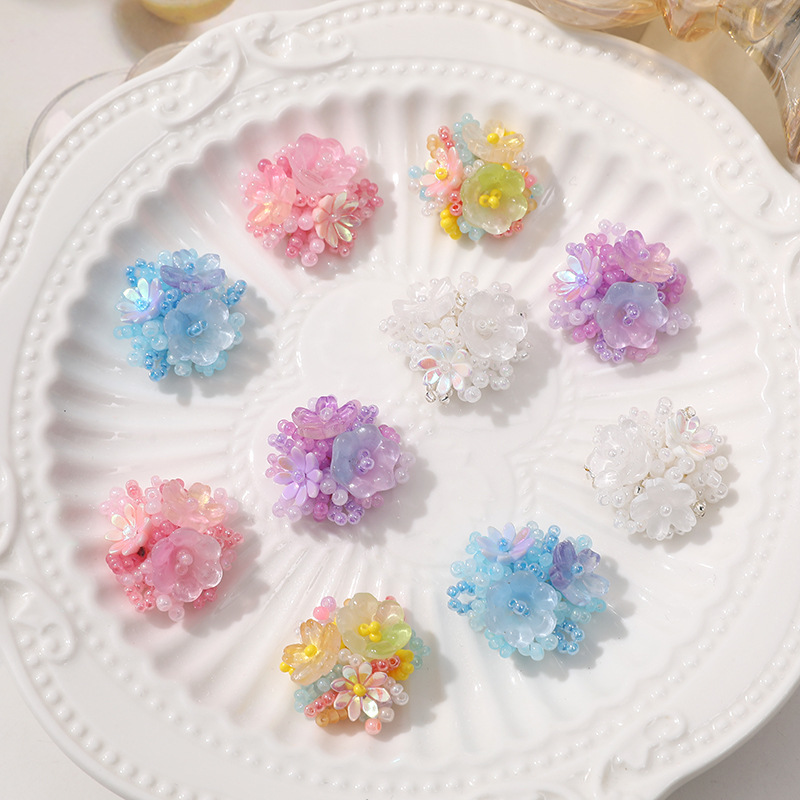 2pcs Crystal Flower Patches fo - Applique Patch Flower ulasan dan harga