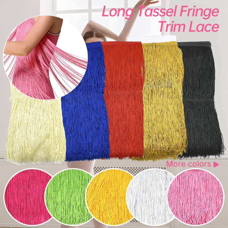 2/5Meters 50cm Long Fringes Ta - Fringe Ribbon Sewing ulasan dan harga