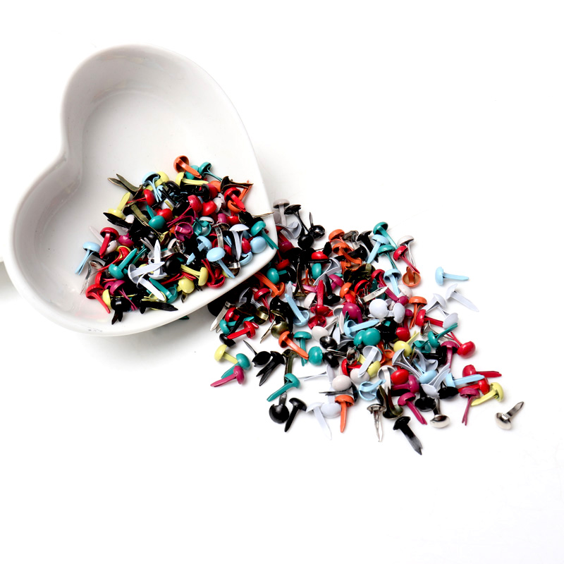 100pcs Mixed Multicolor Round  - Embellishments For Scrapbooking ulasan dan harga