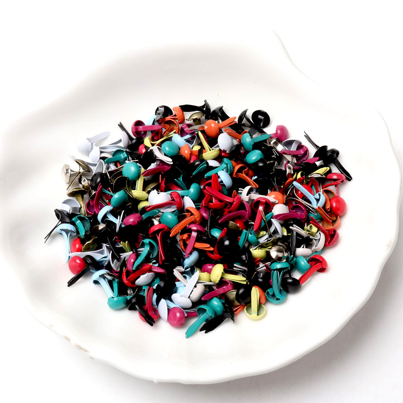100pcs Mixed Multicolor Round  - Embellishments For Scrapbooking ulasan dan harga