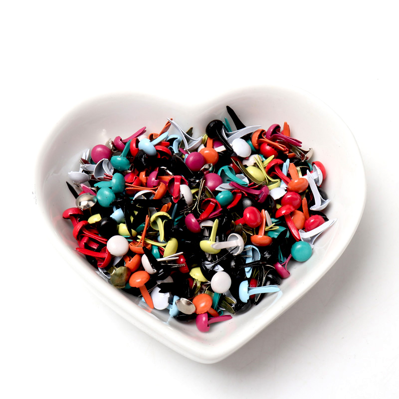 100pcs Mixed Multicolor Round  - Embellishments For Scrapbooking ulasan dan harga